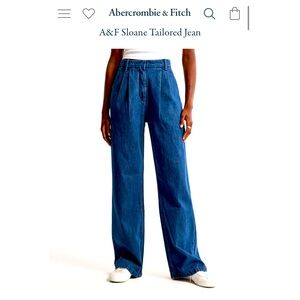 A&F Sloane Tailored Jean in Dark Denim High Rise NEW!